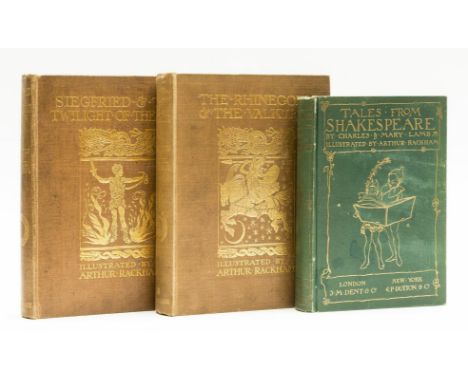 Rackham (Arthur).- Wagner (Richard) The Rhinegold &amp; the Valkyrie, 34 tipped-in colour plates by Arthur Rackham, book-labe