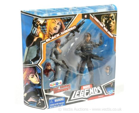 Hasbro Marvel Legends Fan's Choice Toys R Us Exclusive Black Widow (grey) &amp; Winter Soldier 6" action figure pack, Mint, w