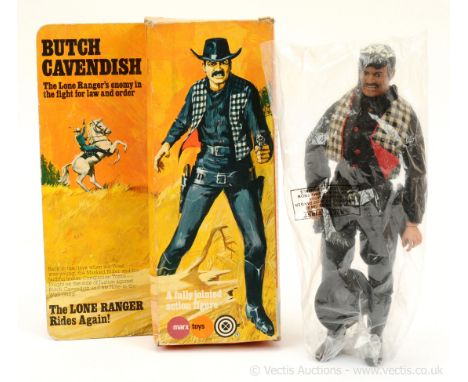 Marx Toys 1973 The Lone Ranger Rides Again Butch Cavendish figure, Good Plus to Excellent, within Good box.