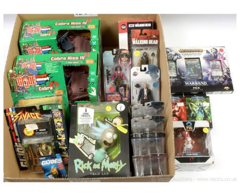 Quantity of TV, Film and Gaming related collectables including G.I. JOE SGT. Savage figure and VHS pack, G.I. JOE vs Cobra Co