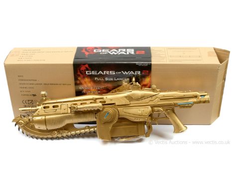 NECA Gears of War 2 1:1 Scale full size Lancer weapon, over 3ft long, Excellent complete (untested), within Excellent opened 