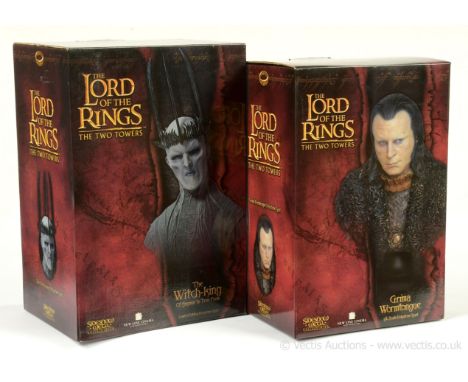 Sideshow Weta Collectibles The Lord of the Rings The Two Towers 1/4 scale polystone busts x two, includes The Witch-King of A