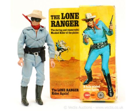 Marx Toys vintage 1973 The Lone Ranger Rides Again! The Lone Ranger figure, Good, within Good Plus opened packaging.