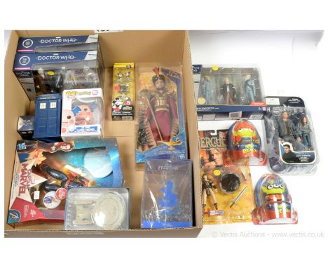 Quantity of TV and Film related collectables including Character Doctor Who Earthshock (1982) Limited Edition Collector figur