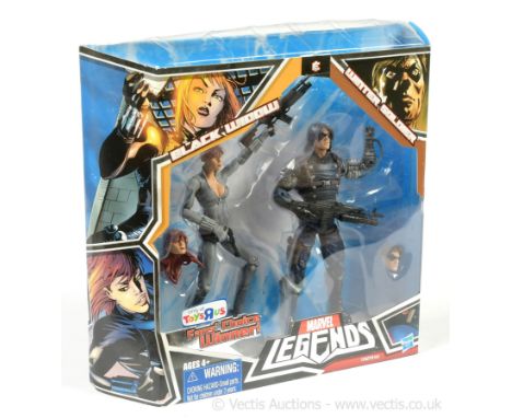 Hasbro Marvel Legends Fan's Choice Toys R Us Exclusive Black Widow (grey) &amp; Winter Soldier 6" action figure pack, Mint, w