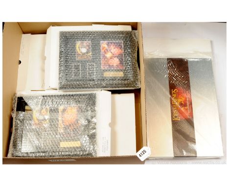 Quantity of The Lord of the Rings collectables, including Cards Inc. The Fellowship of the Ring Master Works Lithographic Art