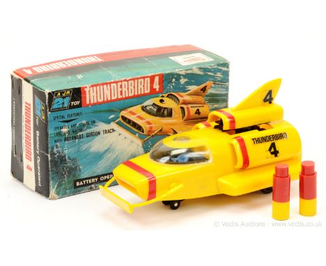 J Rosenthal Toys Ltd (JR 21 Toy) - "Thunderbirds" - Thunderbird 4 - plastic battery-operated issue finished in yellow, red, F