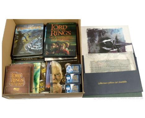 Large quantity of The Lord of the Rings related books, trading cards, magazines and others, includes Collectors Edition Art P