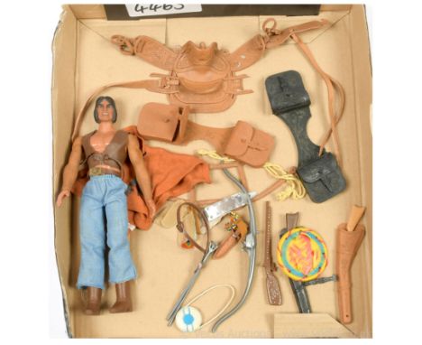 Mattel vintage Big Jim Warpath loose 10" action figure, with accessories and weapons, unchecked for completeness, generally G