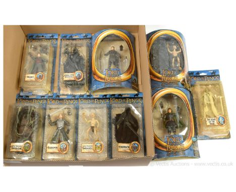 Toy Biz The Lord of the Rings Return of the King 7" figures x ten including Ringwraith, The King of the Dead, Merry, Shelob, 