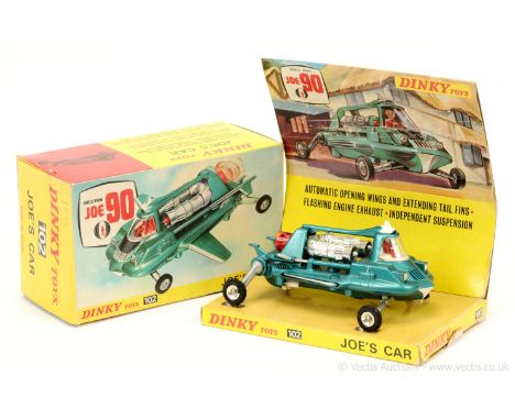 Dinky 102 "Joe 90" - Joe's Car - finished in metallic aqua, white including interior with figure, red and chrome engine thrus