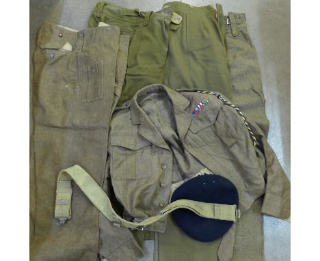 R.A.S.C. (Royal Army Services Corps) uniforms, beret and belt 