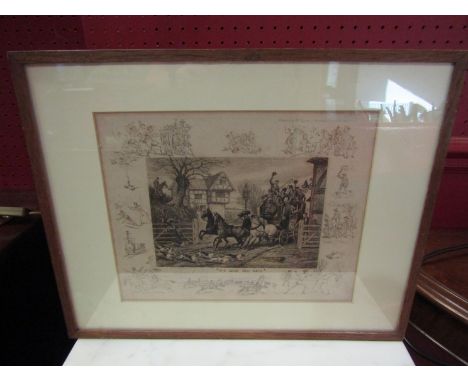 After Frank Paton (1855-1909) An 1889 etching "The Good Old Days" a riotous central rural scene surrounded by sketches of var