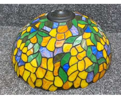 Large Tiffany style multi coloured light shad (orange, green &amp; blue) diameter 42cm