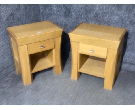 A pair of light oak Barker &amp; Stonehouse Frana bedside drawers
