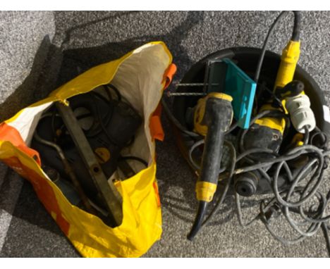 Selection of tools - Dewalt hammer drills, screwdrivers etc