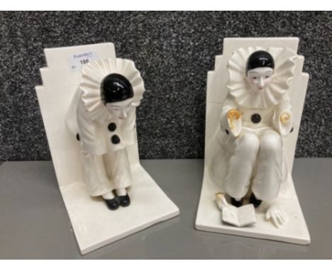 A pair of Taste Setter ceramic bookends by Sigma (one needs restoring)