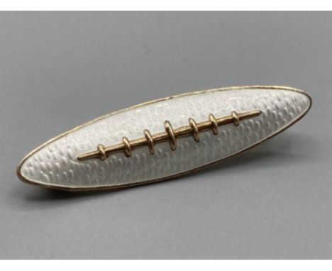 A Norwegian silver and enamel brooch by Oystein Balle