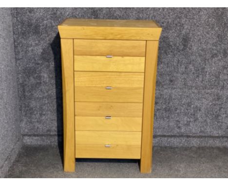 Solid light Oak Barker &amp; Stonehouse Frana 4 drawer chest, 75x120cm