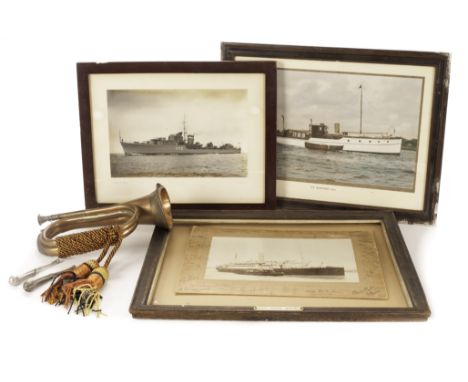 Of Shipping Interest, a photograph of RMSP Asturias mounted on board and bearing multiple signatures from the crew and others