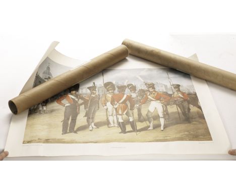 Two Robert Taylor Royal Airforce prints, one of a Hurricane signed by Leonard Cheshire in pencil, the other of two Spitfires 