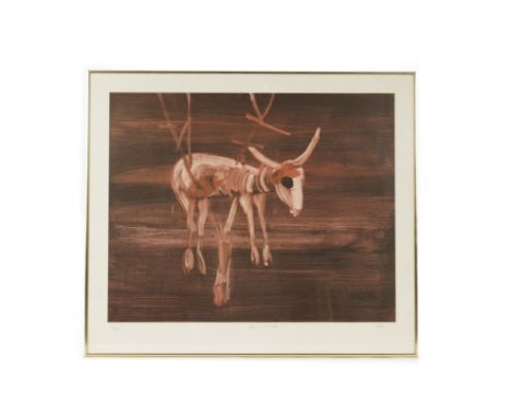 Sidney Nolan (1917-1992), an Australian limited edition print on paper, Ram in Thicket, signed in pencil 92/100 55cm x 68cm, 