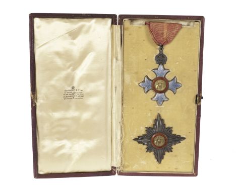 A Most Excellent Order of the British Empire Knights Commander Badge & Star, the KBE badge and star presented in a fitted Gar