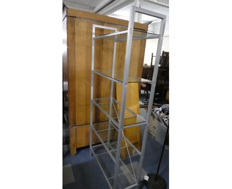 A Metal Framed Five Shelf Rack, 80cm Wide 