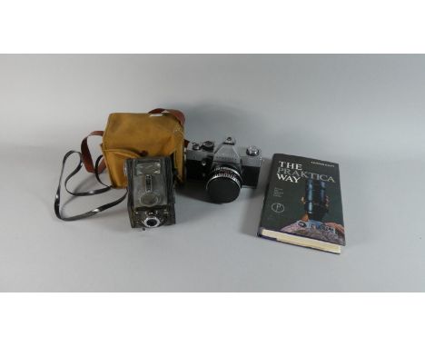 A Vintage Praktica LTL Camera and Book Together with a Vintage Ensign Ful-Vue II Camera Complete with Instruction Book and Ca