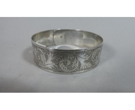 A Charles Horner Silver Bangle, Chester 1944 