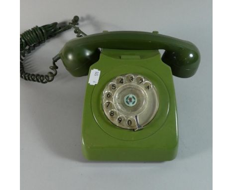A Vintage Two Tone Green Telephone 