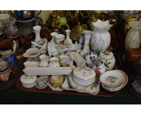 A Tray Containing Various Ceramics to Include Aynsley Pembrook, Wedgwood Wild Strawberry, Royal Worcester Egg Coddlers, Royal