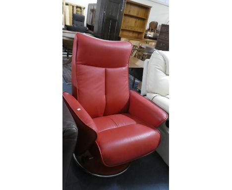 A Vintage Chrome Based Swivel Armchair 