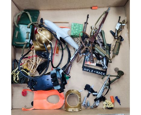 A selection of vintage Action Man accessories and clothing 