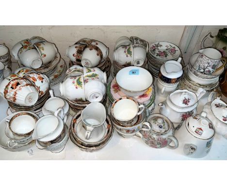 A large selection of mixed teaware cups and saucers 