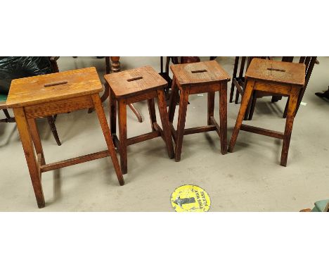 Four vintage Art School stools, 1920's&nbsp;&nbsp; 