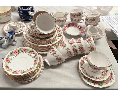 A Colclough floral tea service of 40 pieces approx 