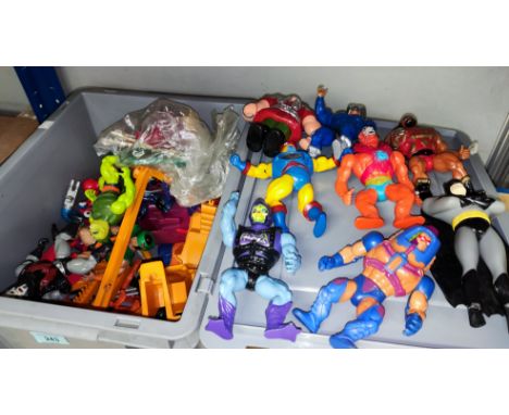 A selection of vintage Masters of the Universe and other similar toys 
