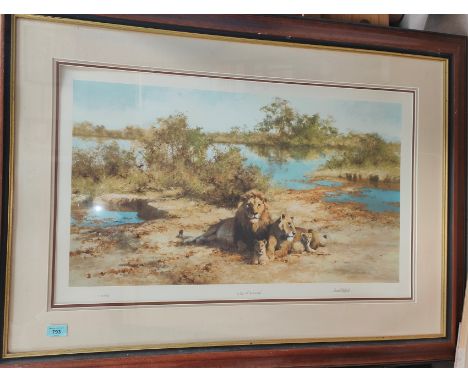 David Sheppard, A large limited edition print 'In the cool of evening' signed and numbered 279/350 