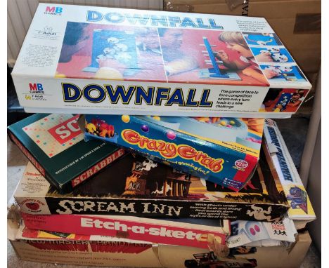 A selection of vintage games:&nbsp; Etch-a-Sketch; etc. (not guaranteed complete) 