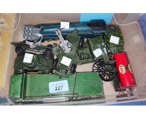 A Sir Nigel Gresley"&nbsp; 00 loco; an Esso 00 tanker; 7 diecast military vehicles, unboxed 