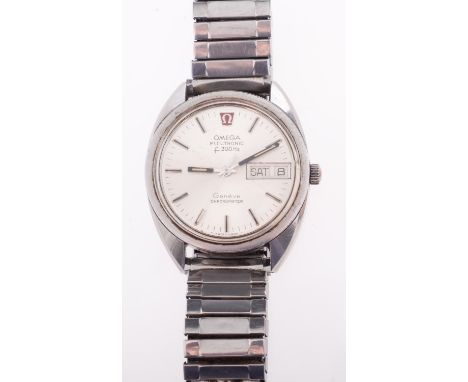 Omega electronic gentleman's 1970s wristwatch the dial signed Omega, Electronic, f300hz, Genève, Chronometer, and having a da