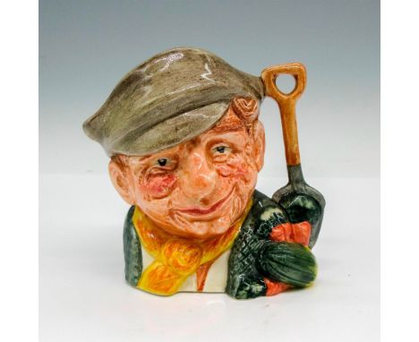 Style One, spade and vegetables handle. Variation Two, yellow scarf; white shirt; light brown hat. Royal Doulton backstamp. A
