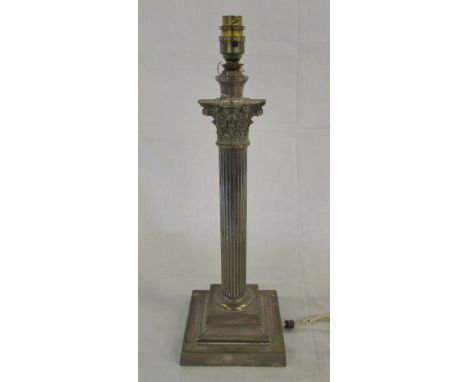 Silver plated lamp base (af)
