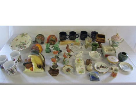Various ceramics inc character heads/wall maks inc Bossons, Sylvac & perfume bottles