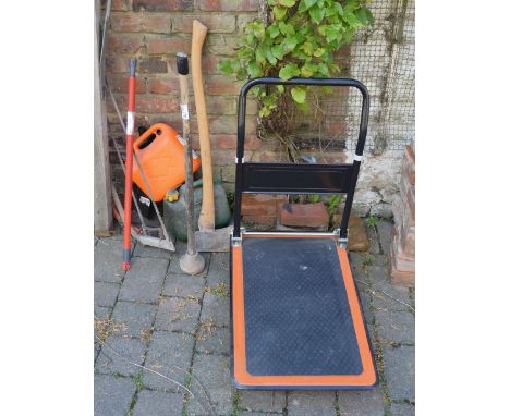 Various tools and a small trolley
