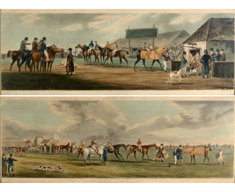 AFTER S. AIKEN  engraved by T. Sutherland, 'Ascot Heath' - 'Preparing to start', 'Epsom Running', 'Ipswich Weighing', and 'Ne