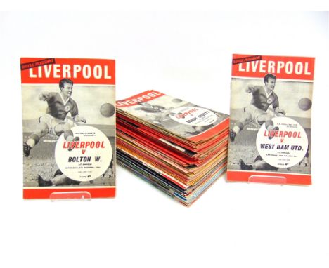 FOOTBALL - ASSORTED PROGRAMMES  Approximately seventy-five programmes, mainly 1960s-80s, mostly Liverpool, including F.A. Cup