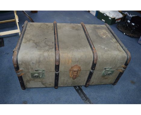 Canvas Steamer Trunk 