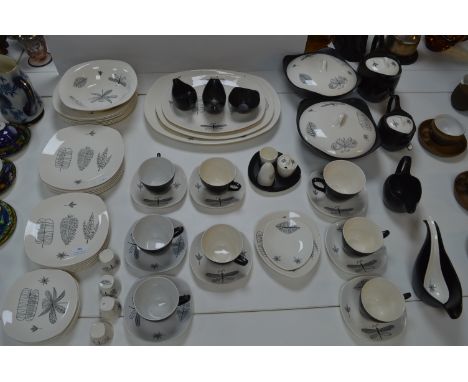 1950's Midwinter Nature Study Style Craft Dinner Set Designed by Terence Conran (69 Pieces) 